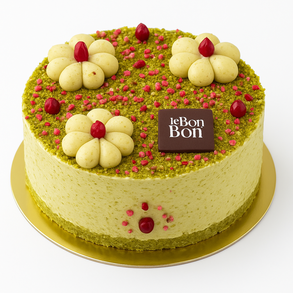 Russe pistache framboise