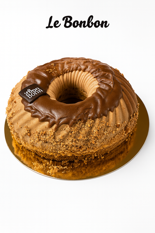 Entremet mousse noisettes praliné chocolat croquant