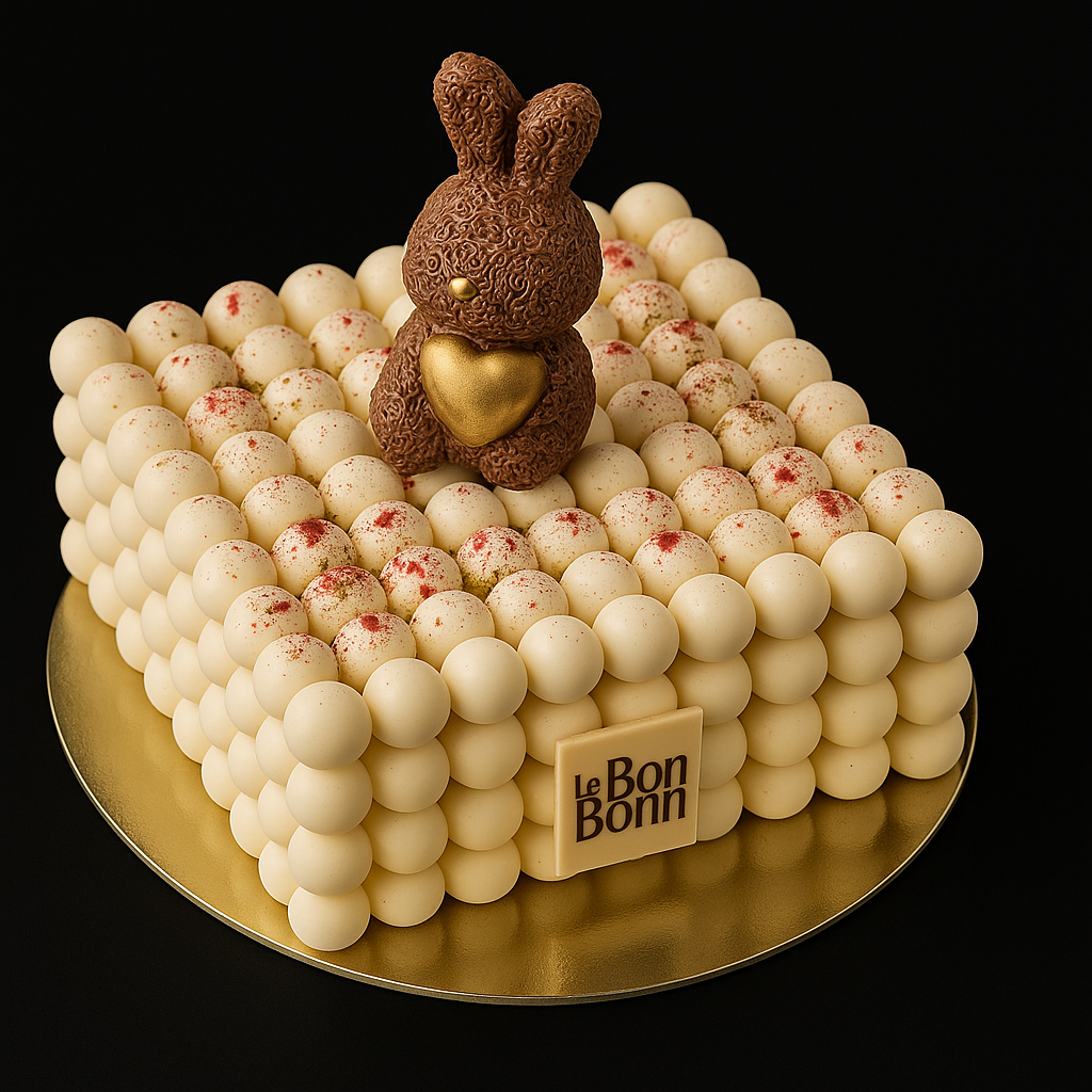 Entremet mousse chocolat blanc pistache et framboises