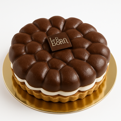 Entremet mousse noisettes praliné chocolat croquant