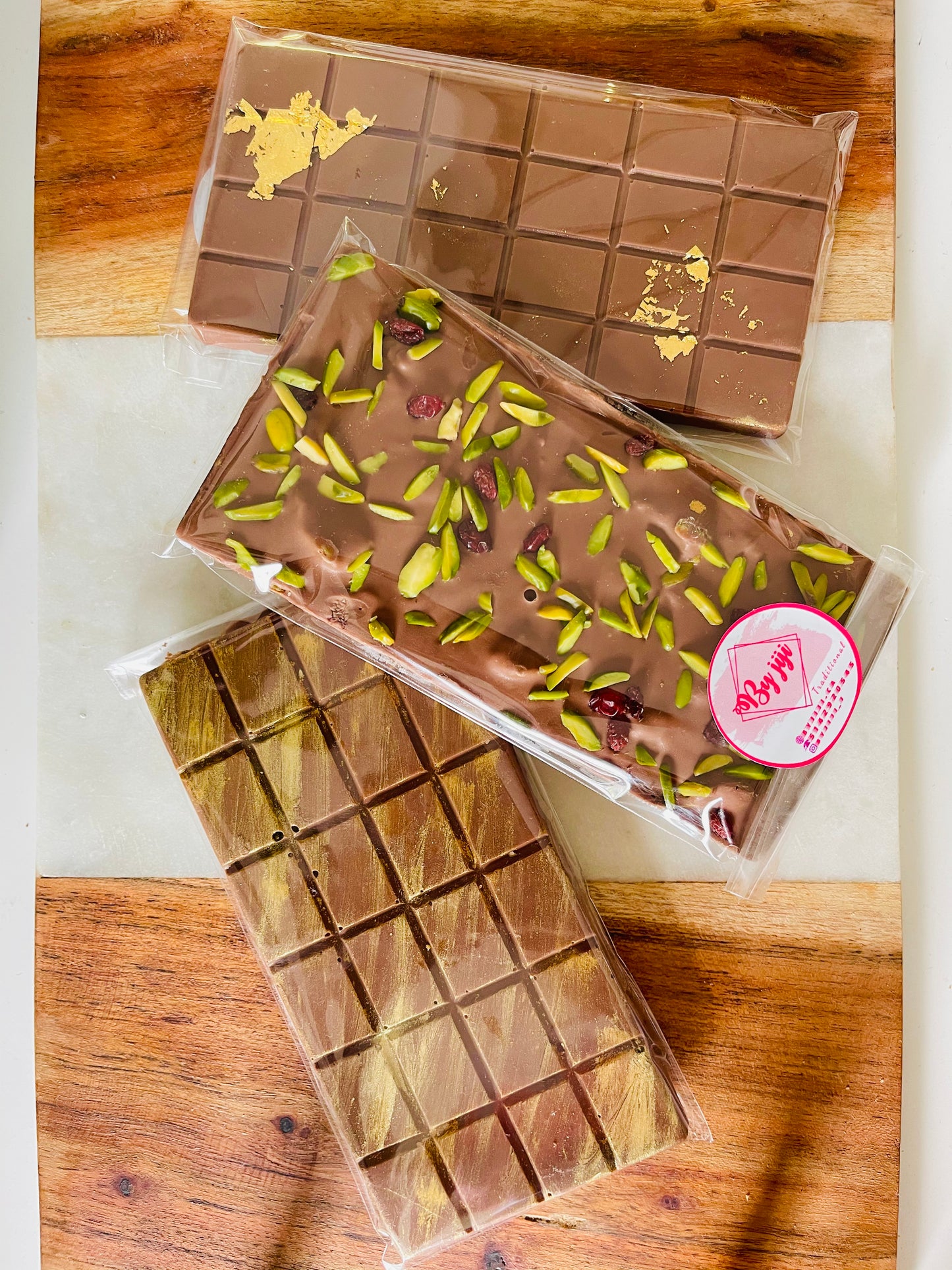 Tablette chocolat pistache artisanal