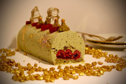 Bûche pistache et fruits rouges